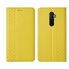 Oppo Reno Ace用手帳型 レザーケース スタンド カバー L01 Oppo イエロー