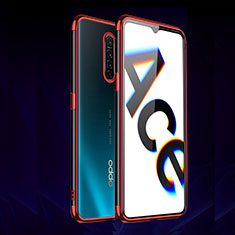 Oppo Reno Ace用極薄ソフトケース シリコンケース 耐衝撃 全面保護 クリア透明 H03 Oppo レッド