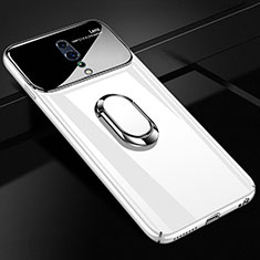 Oppo Reno Z用ハードケース プラスチック 質感もマット アンド指輪 マグネット式 A01 Oppo ホワイト