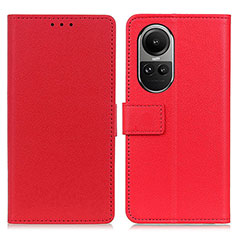 Oppo Reno10 5G用手帳型 レザーケース スタンド カバー M08L Oppo レッド