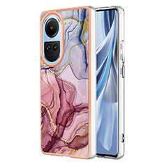 Oppo Reno10 5G用シリコンケース ソフトタッチラバー バタフライ パターン カバー YB1 Oppo ラベンダー