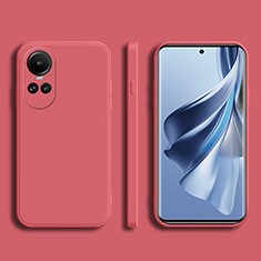 Oppo Reno10 5G用360度 フルカバー極薄ソフトケース シリコンケース 耐衝撃 全面保護 バンパー Oppo レッド