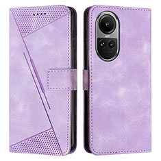 Oppo Reno10 Pro 5G用手帳型 レザーケース スタンド カバー Y07X Oppo パープル