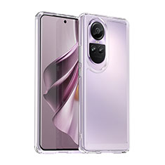 Oppo Reno10 Pro 5G用ハイブリットバンパーケース クリア透明 プラスチック カバー J02S Oppo クリア