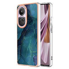 Oppo Reno10 Pro+ Plus 5G用シリコンケース ソフトタッチラバー バタフライ パターン カバー YB1 Oppo グリーン