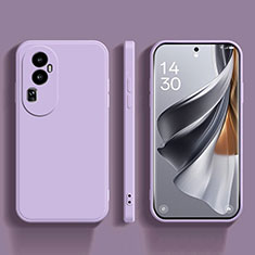 Oppo Reno10 Pro+ Plus 5G用360度 フルカバー極薄ソフトケース シリコンケース 耐衝撃 全面保護 バンパー Oppo ラベンダー