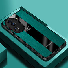 Oppo Reno11 Pro 5G用シリコンケース ソフトタッチラバー レザー柄 カバー PB1 Oppo グリーン