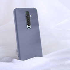 Oppo Reno2 Z用360度 フルカバー極薄ソフトケース シリコンケース 耐衝撃 全面保護 バンパー S02 Oppo グレー