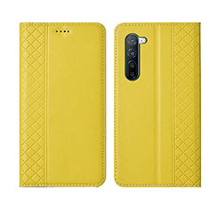 Oppo Reno3用手帳型 レザーケース スタンド カバー L06 Oppo イエロー