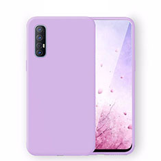 Oppo Reno3 Pro用360度 フルカバー極薄ソフトケース シリコンケース 耐衝撃 全面保護 バンパー S02 Oppo パープル