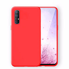 Oppo Reno3 Pro用360度 フルカバー極薄ソフトケース シリコンケース 耐衝撃 全面保護 バンパー S02 Oppo レッド