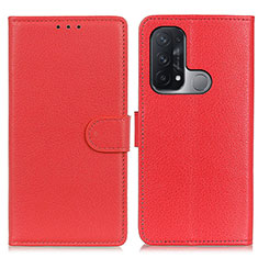 Oppo Reno5 A用手帳型 レザーケース スタンド カバー A03D Oppo ブルー