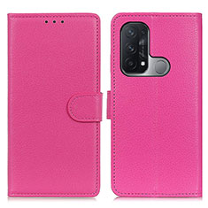 Oppo Reno5 A用手帳型 レザーケース スタンド カバー A03D Oppo パープル