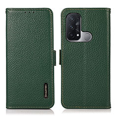 Oppo Reno5 A用手帳型 レザーケース スタンド カバー B03H Oppo グリーン