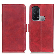 Oppo Reno5 A用手帳型 レザーケース スタンド カバー M15L Oppo レッド