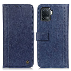 Oppo Reno5 F用手帳型 レザーケース スタンド カバー M10L Oppo ネイビー