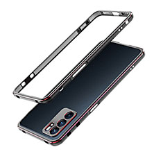 Oppo Reno6 5G用ケース 高級感 手触り良い アルミメタル 製の金属製 バンパー カバー Oppo レッド・ブラック