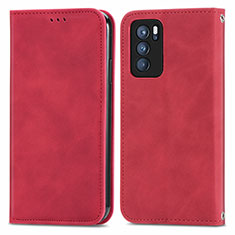 Oppo Reno6 Pro 5G India用手帳型 レザーケース スタンド カバー S04D Oppo レッド