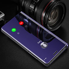 Oppo Reno6 Pro+ Plus 5G用手帳型 レザーケース スタンド 鏡面 カバー L03 Oppo パープル