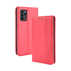 Oppo Reno6 Z 5G用手帳型 レザーケース スタンド カバー BY4 Oppo レッド