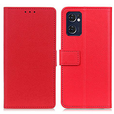 Oppo Reno7 5G用手帳型 レザーケース スタンド カバー M08L Oppo レッド