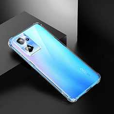 Oppo Reno7 5G用極薄ソフトケース シリコンケース 耐衝撃 全面保護 クリア透明 T12 Oppo クリア