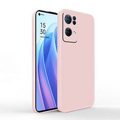 Oppo Reno7 Pro 5G用360度 フルカバー極薄ソフトケース シリコンケース 耐衝撃 全面保護 バンパー S01 Oppo ピンク