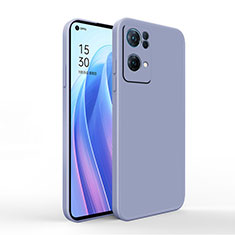 Oppo Reno7 Pro 5G用360度 フルカバー極薄ソフトケース シリコンケース 耐衝撃 全面保護 バンパー S01 Oppo ラベンダーグレー