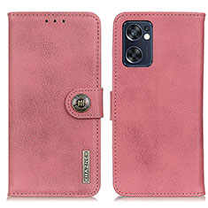 Oppo Reno7 SE 5G用手帳型 レザーケース スタンド カバー K02Z Oppo ピンク