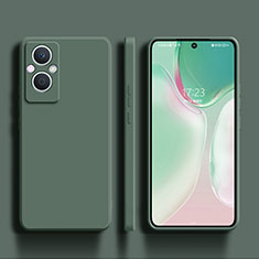 Oppo Reno7 Z 5G用360度 フルカバー極薄ソフトケース シリコンケース 耐衝撃 全面保護 バンパー S01 Oppo モスグリー