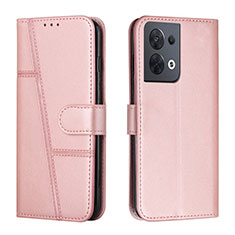 Oppo Reno8 5G用手帳型 レザーケース スタンド カバー Y01X Oppo ローズゴールド