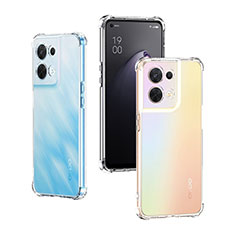 Oppo Reno8 Pro 5G用極薄ソフトケース シリコンケース 耐衝撃 全面保護 クリア透明 T15 Oppo クリア