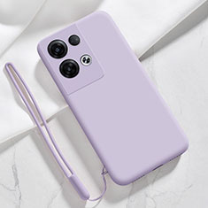 Oppo Reno8 Pro 5G用360度 フルカバー極薄ソフトケース シリコンケース 耐衝撃 全面保護 バンパー S02 Oppo ラベンダー