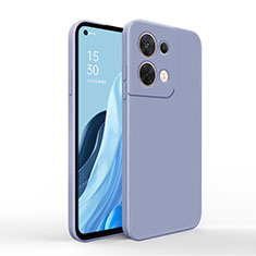 Oppo Reno8 Pro 5G用360度 フルカバー極薄ソフトケース シリコンケース 耐衝撃 全面保護 バンパー Oppo ラベンダーグレー