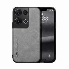 Oppo Reno8 Pro+ Plus 5G用ケース 高級感 手触り良いレザー柄 DY1 Oppo グレー