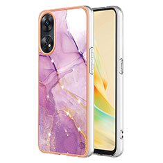 Oppo Reno8 T 4G用シリコンケース ソフトタッチラバー バタフライ パターン カバー YB5 Oppo ピンク