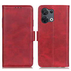 Oppo Reno9 5G用手帳型 レザーケース スタンド カバー M15L Oppo レッド