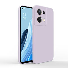 Oppo Reno9 5G用360度 フルカバー極薄ソフトケース シリコンケース 耐衝撃 全面保護 バンパー Oppo ラベンダー