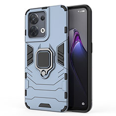 Oppo Reno9 Pro 5G用ハイブリットバンパーケース プラスチック アンド指輪 マグネット式 Oppo ネイビー