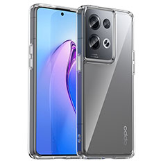 Oppo Reno9 Pro+ Plus 5G用ハイブリットバンパーケース クリア透明 プラスチック カバー J01S Oppo クリア