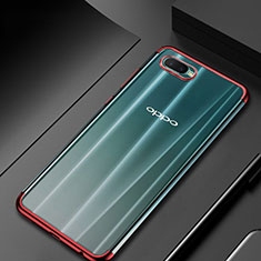 Oppo RX17 Neo用極薄ソフトケース シリコンケース 耐衝撃 全面保護 クリア透明 S01 Oppo レッド