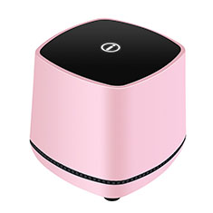 Oppo A97 5G用ミニスピーカー ポータブルで高音質 ポータブルスピーカー W06 ピンク