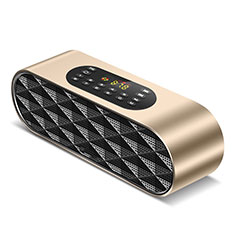 Oppo Reno6 Lite用Bluetoothミニスピーカー ポータブルで高音質 ポータブルスピーカー K03 ゴールド