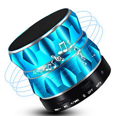 Oppo Reno6 Lite用Bluetoothミニスピーカー ポータブルで高音質 ポータブルスピーカー S13 ブルー