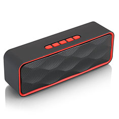 Bluetoothミニスピーカー ポータブルで高音質 ポータブルスピーカー S18 レッド
