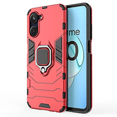 Realme 10 4G用ハイブリットバンパーケース プラスチック アンド指輪 マグネット式 KC2 Realme レッド