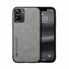 Realme 10 4G用ケース 高級感 手触り良いレザー柄 DY2 Realme グレー