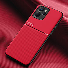 Realme 10 5G用極薄ソフトケース シリコンケース 耐衝撃 全面保護 マグネット式 バンパー Realme レッド