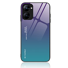 Realme 10S 5G用ハイブリットバンパーケース プラスチック 鏡面 虹 グラデーション 勾配色 カバー JM2 Realme マルチカラー