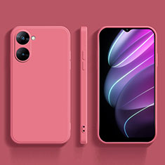 Realme 10S 5G用360度 フルカバー極薄ソフトケース シリコンケース 耐衝撃 全面保護 バンパー YK4 Realme ローズレッド